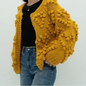 Private Label Mustard Yellow Chunky Knit Cardigan
